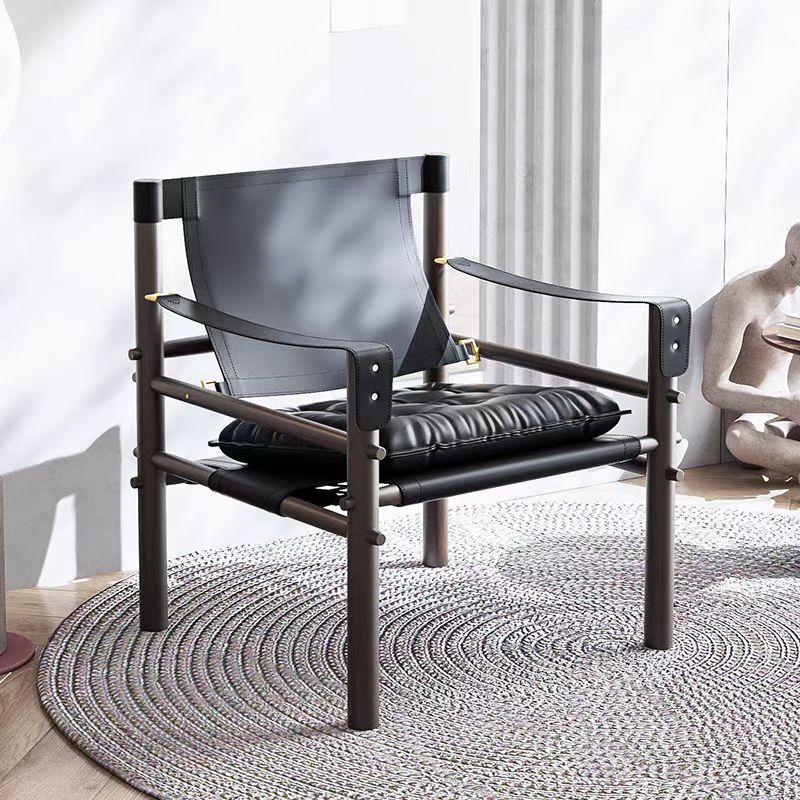 Nordic Style Vintage Sofa Chair Home Living Room Single Designer Leisure Chair Danish Solid Wood Saddle Leather Hunting Chair Nordic Style Vintage Sofa Chair Home Living Room Single Designer Leisure Chair Danish Solid Wood Saddle Leather Hunting Chair
