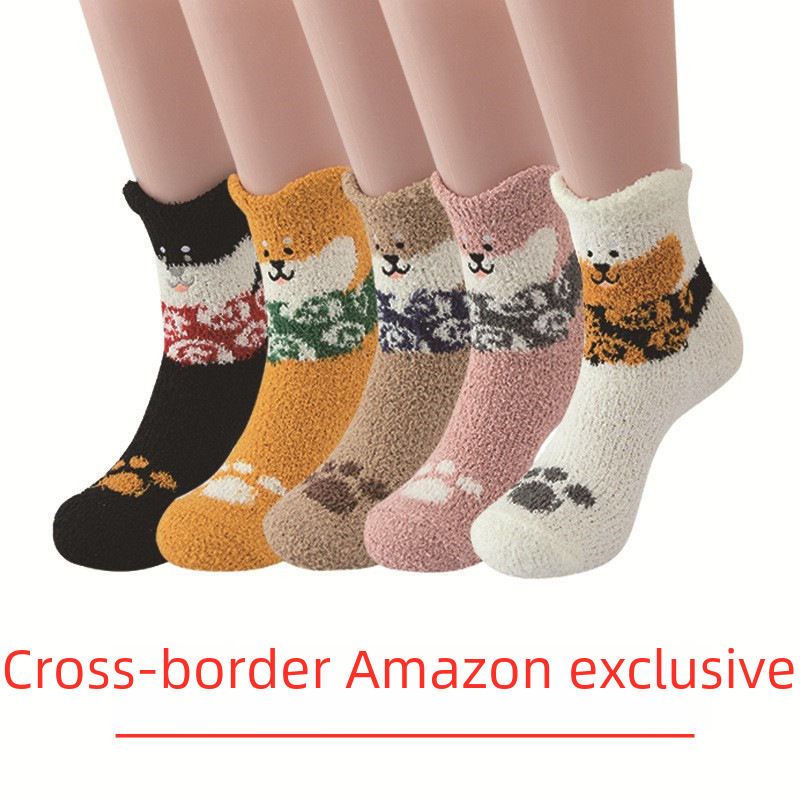 Women's coral velvet socks