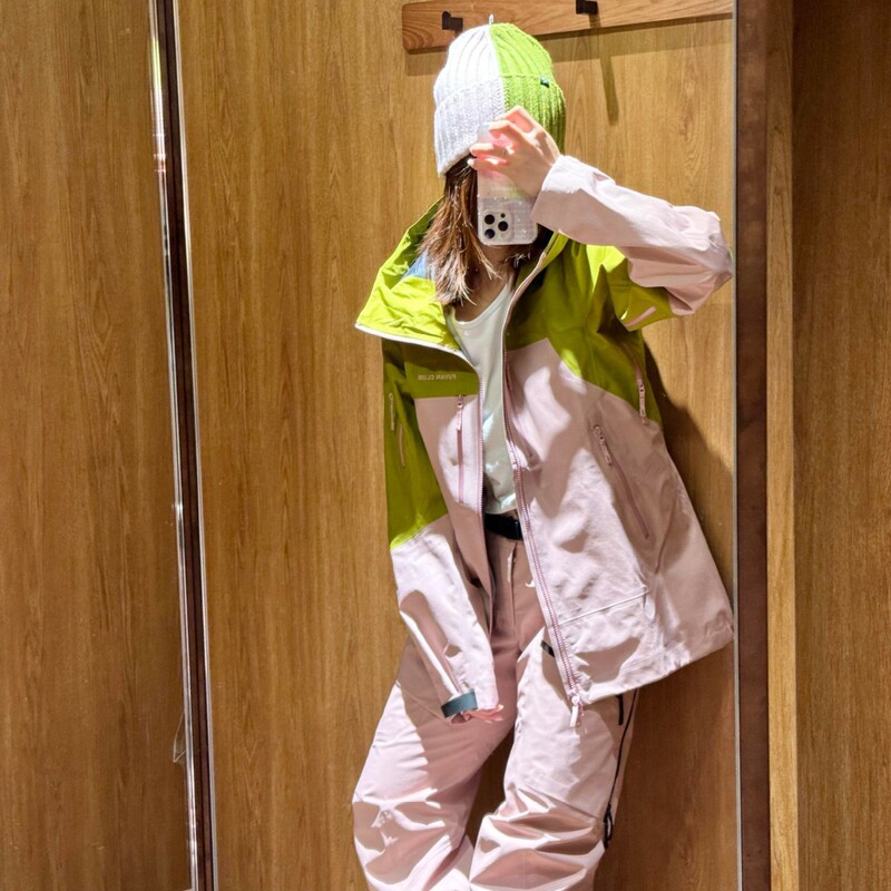 Fuyan Pink and Green Color-Blocked Jacket for Women 2026 New Model Three-In-One Outdoor Windproof and Waterproof Mountaineering Suit