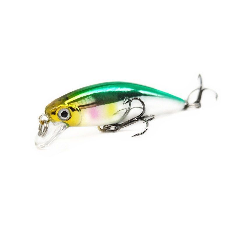 2 Pcs Sinking Minnow Fishing Lures Hard Baits Fresh Water Bass Swimbait Tackle Gear