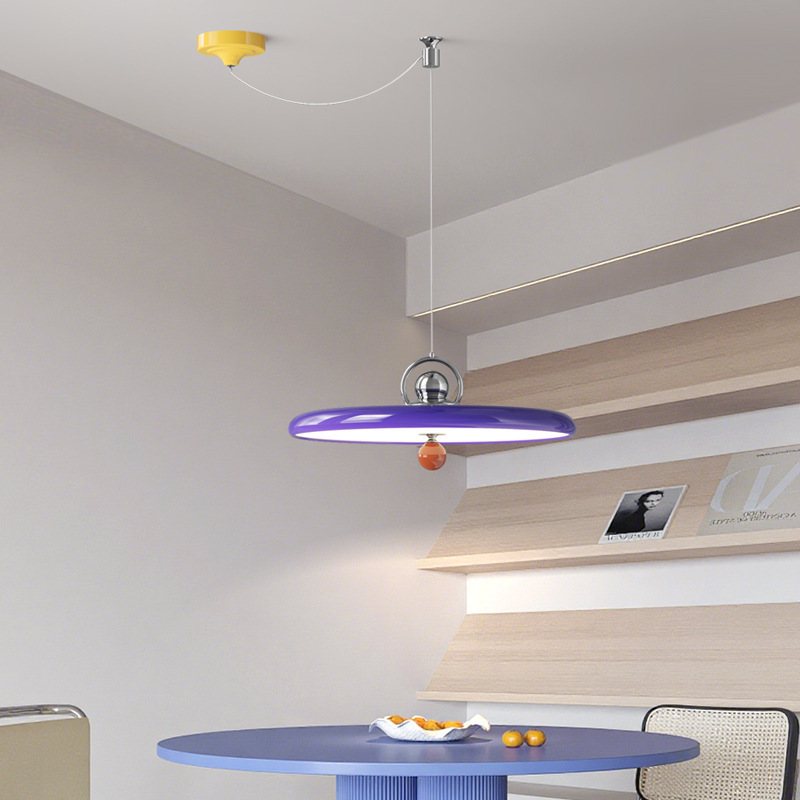 Modern Minimalist Full-Spectrum Swing-Arm Ufo-Style Adjustable Cream-Colored Smart Eye-Protection Restaurant Bar Colorful Pendant Light Modern Minimalist Full-Spectrum Swing-Arm Ufo-Style Adjustable Cream-Colored Smart Eye-Protection Restaurant Bar Colorful Pendant Light