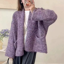 2025新款宽松针织衫毛衣开衫外套女韩版高级感设计感慵懒软糯上衣