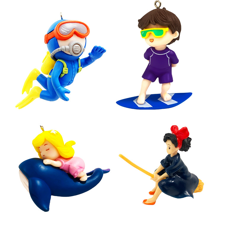 Spot Blue Fatty Xiaodi Diver Acuario Colgante Pecera Decoración de paisajismo Piezas flotantes Spot