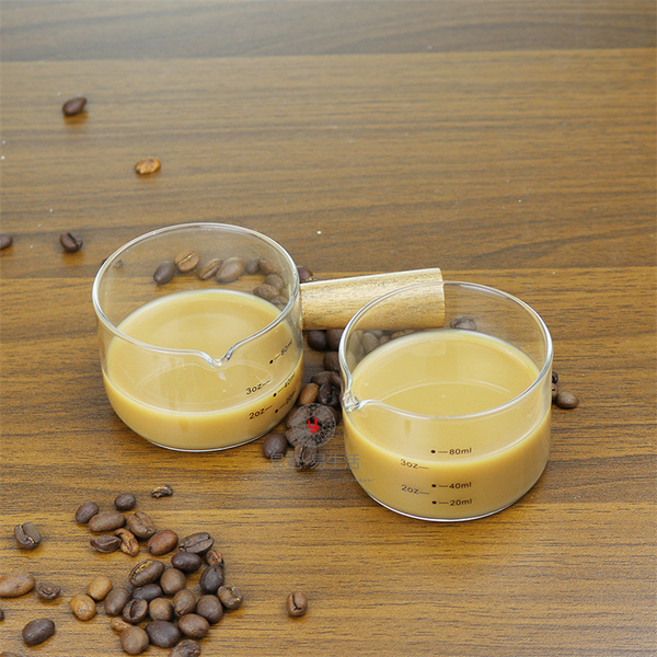 Glass concentrated coffee transparent measuring cup scaled