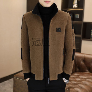 Gy Woodpecker Autumn and Winter New Woolen Coat Jacket Men's Business Casual All-match Thickened Jacket Men's Wear