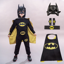 万圣节表演服装儿童化妆舞会cosplay蝙蝠侠披风面罩手带动漫套装