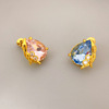 Stone inlay, glossy small crystal, fashionable earrings, suitable for import, Japanese and Korean, light luxury style