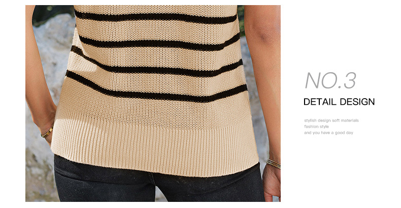 Title 9, Damen All-Matching Streifen-Print-Pullover. Beq...