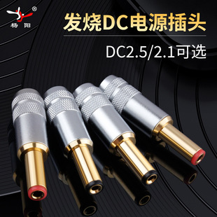 Pure copper gold-plated DC power supply head 10A high current 5.5*2.1/5.5*2.5 welding wire charging wire plug