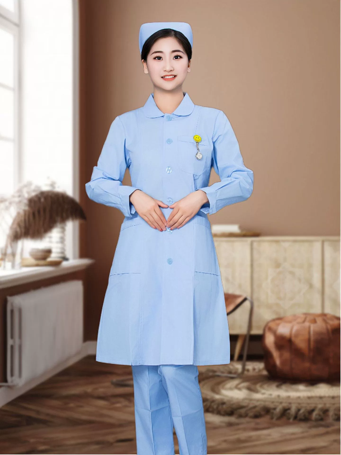Летняя одежда, медицинская форма врача, форма медсестры, белый халат для работы, с коротким рукавом, повышенная плотность