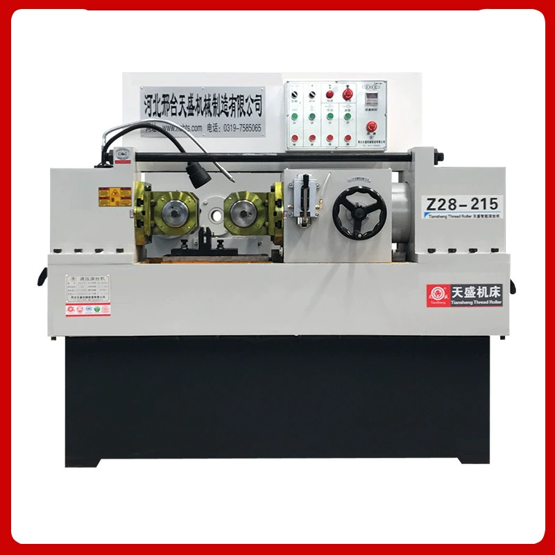 Автоматический станок для нарезания резьбы на арматуре Тяньшэн Z28-215 с ЧПУ, двухкоординатный станок для обработки резьбы