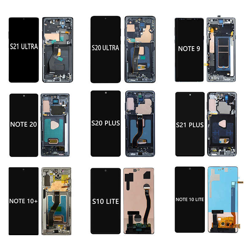 Aplicable a Samsung OLED S20 / S21 / S22 / S23 Note 8 / 9 conjunto de pantalla LCD