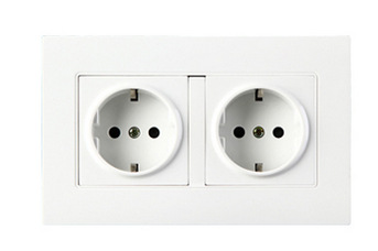 146型面板德标法国德式欧规两孔电源墙壁插座嵌入式16A韩国泰国标