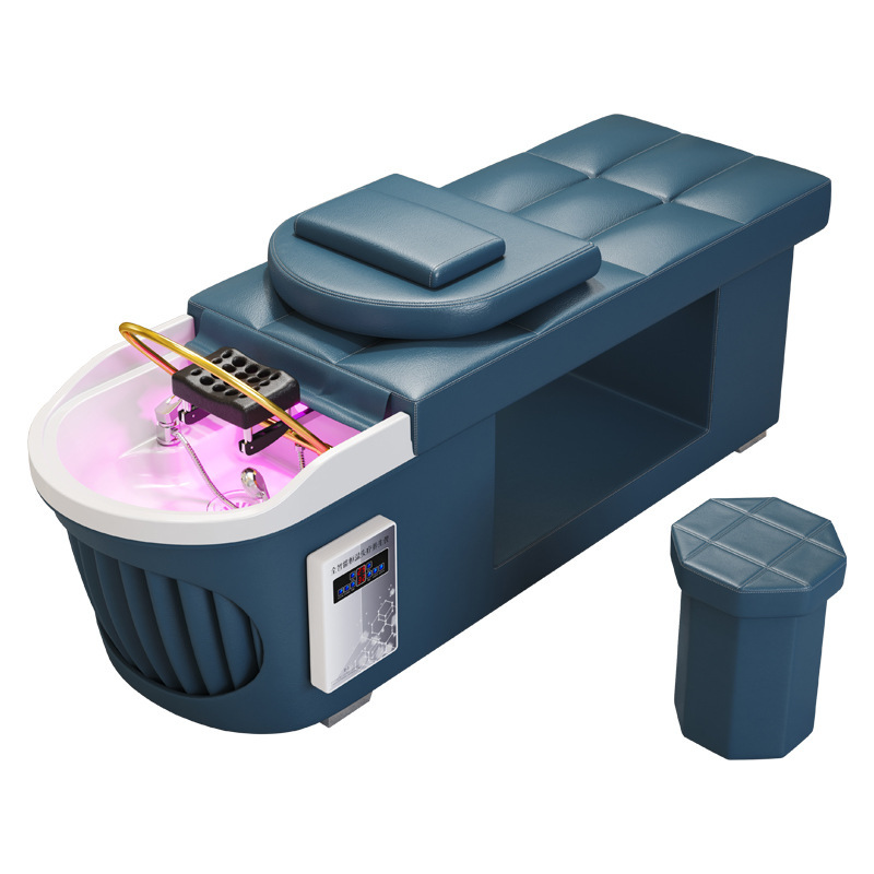 Cama de tratamiento de alta gama, masaje de belleza, barbería, fumigación de circulación de agua especial, lavabo tailandés integral