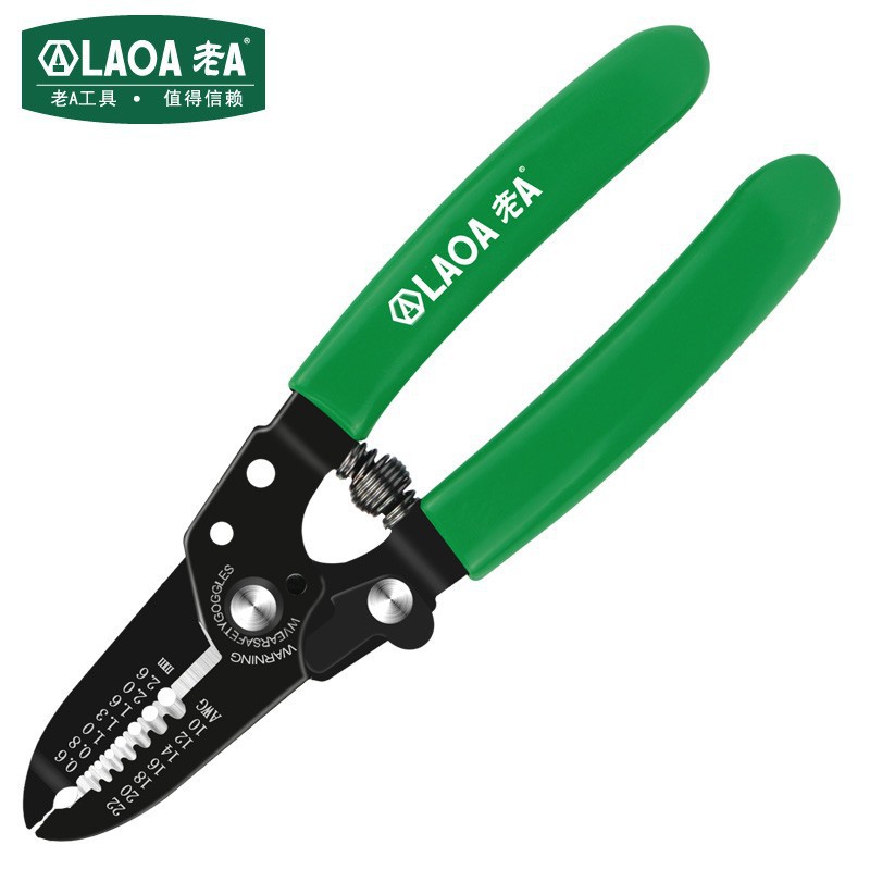 老A  7英寸7档轻便剥线钳 剥线剪 剥线器0.6-2.6mm LA812467