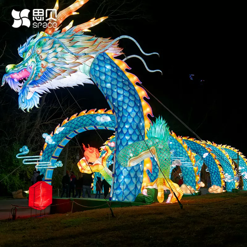 2025年中国龙花灯大型户外山海经异兽灯笼春节元宵会预定拱门隧道