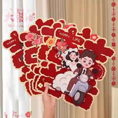 結婚式のお祝いの文字はウェディングルームの文字を貼って部屋のドアの寝室の玄関のシールの窓の花を配置してウェディング用品の大全を飾ります。