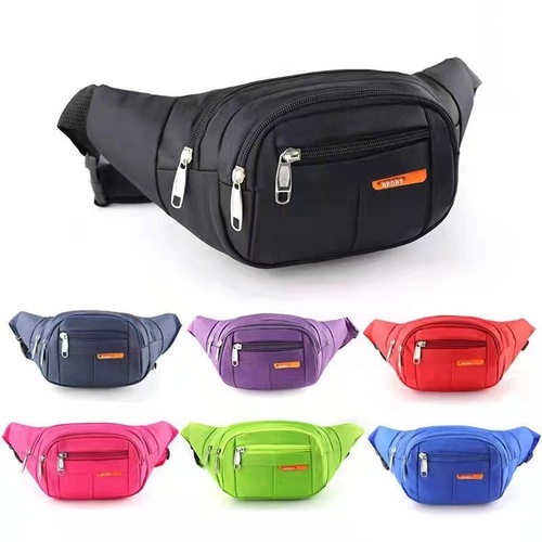 Men's waist bag canvas multi-layer business wallet sports mobile phone bag construction site work casual bag stall bag chest bag