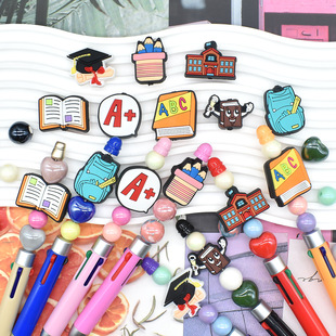 Cartoon scorched beads DIY personality soft rubber beads accessories small jewelry loose beads wholesale