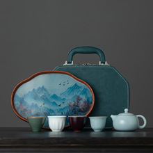 五大名窑茶杯茶壶套装中式高档陶瓷一壶四杯品茗杯茶盏茶具礼盒套