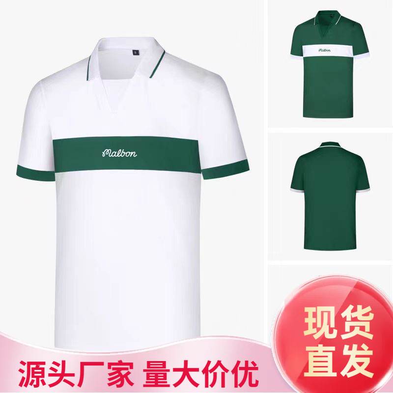 New Summer Men's Golf Jersey Lapel Polo Shirt Casual Outdoor Sports T-Shirt Quick-Drying Breathable Short Sleeve