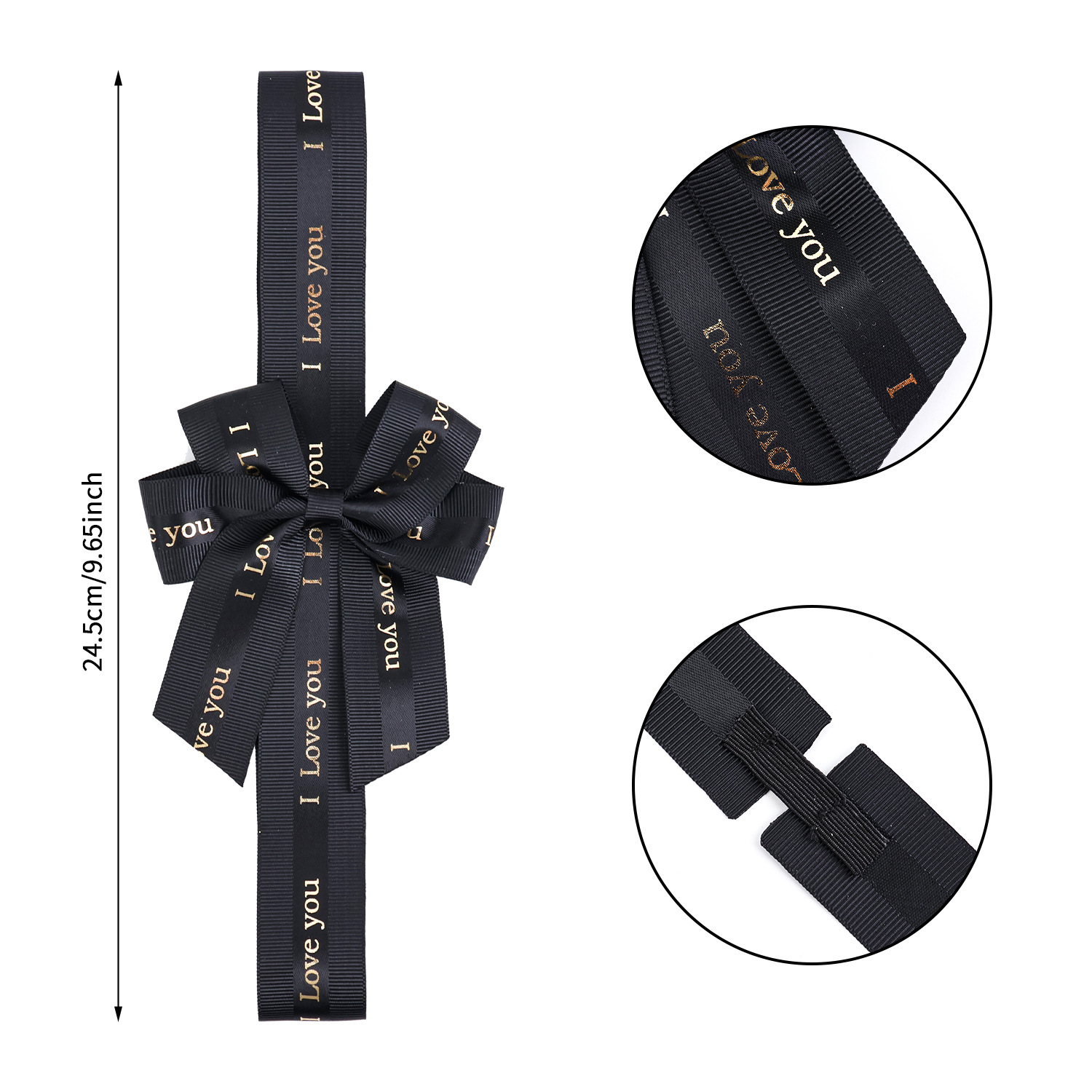 Logo personalizado caja de embalaje de joyas al por mayor cinta arco estampado impresión cinta elástica nudo de embalaje