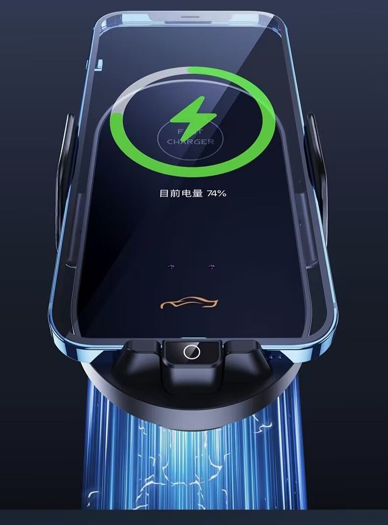 Amazon's Popular Car Mobile Phone Holder with Charging Wireless Charging Smart Air Outlet 66W Fast Charging Holder