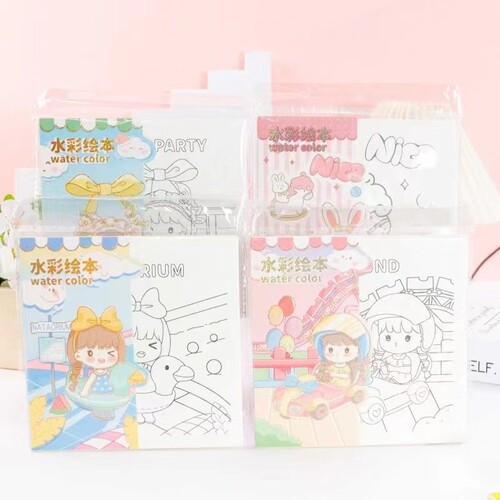 Cartoon children's watercolor picture book kindergarten baby coloring book water coloring book watercolor coloring polyester book wholesale