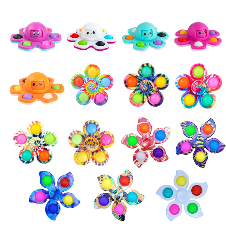 Manufacturer's Fidget Spinner Spinner Rodent Pioneer Luminous Face-Changing Octopus Decompression Stall Rotating Toy