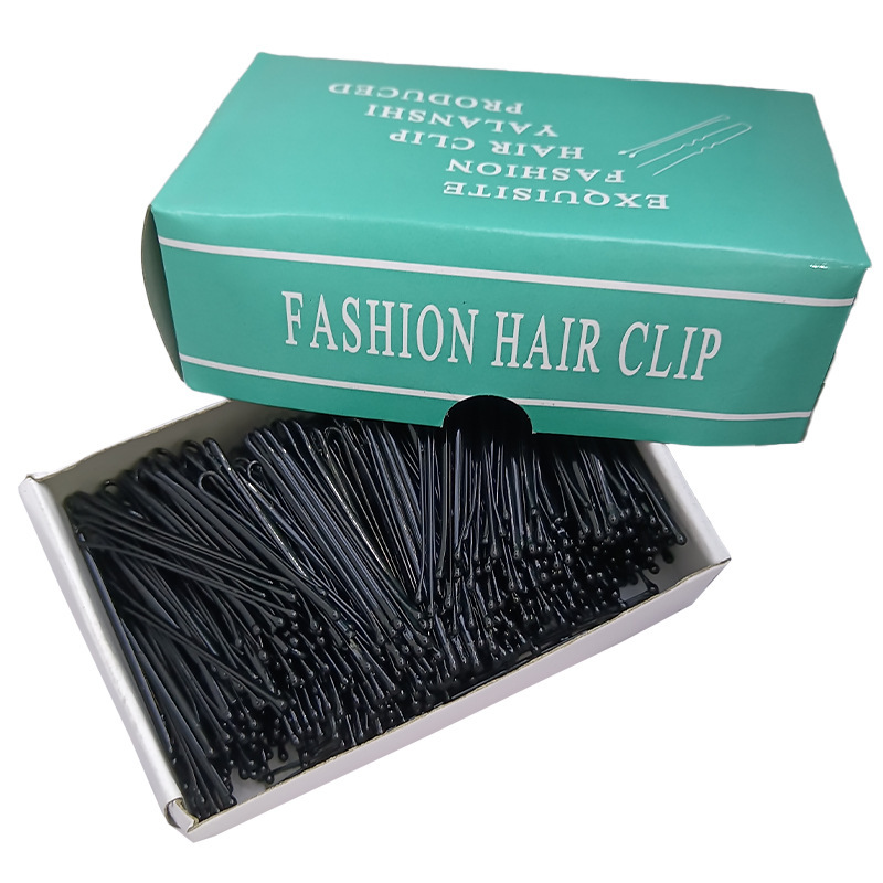 スチール製黒色ヘアクリップ、スタジオ用品、ヘアピン、丸型ヘアクリップ、スチールワイヤークリップ、大箱入り、ワンワードクリップ、ヘアピン|undefined