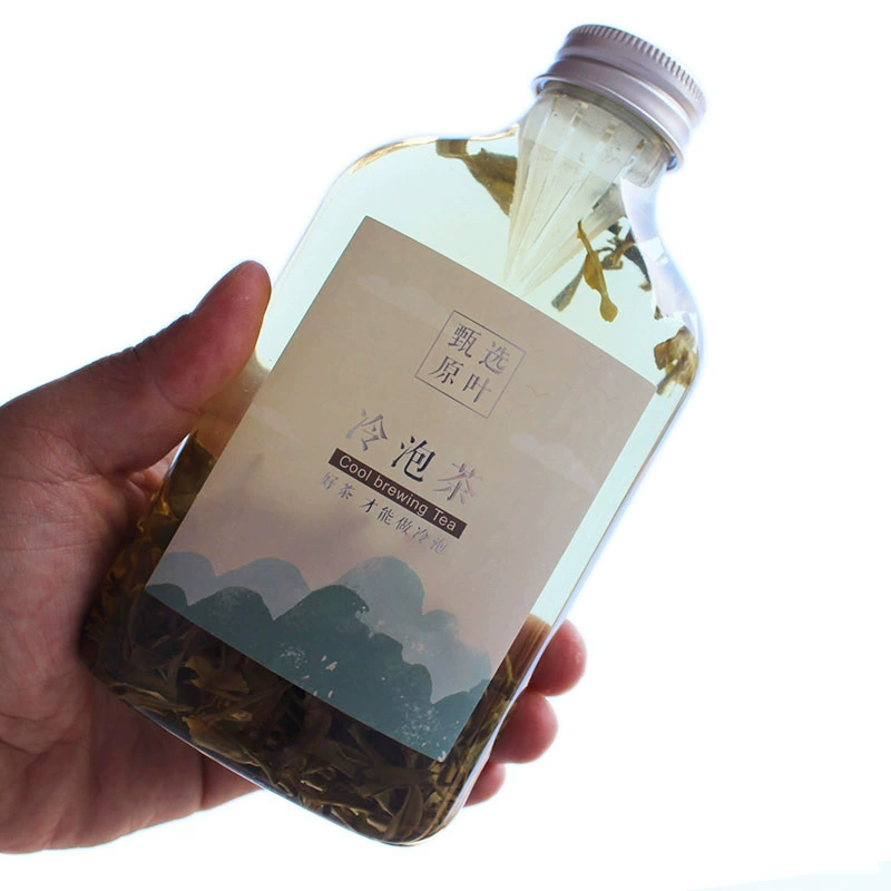 Plastic iced tea, transparent flavored tea, tea cup sealed, disposable pack, 350 ml