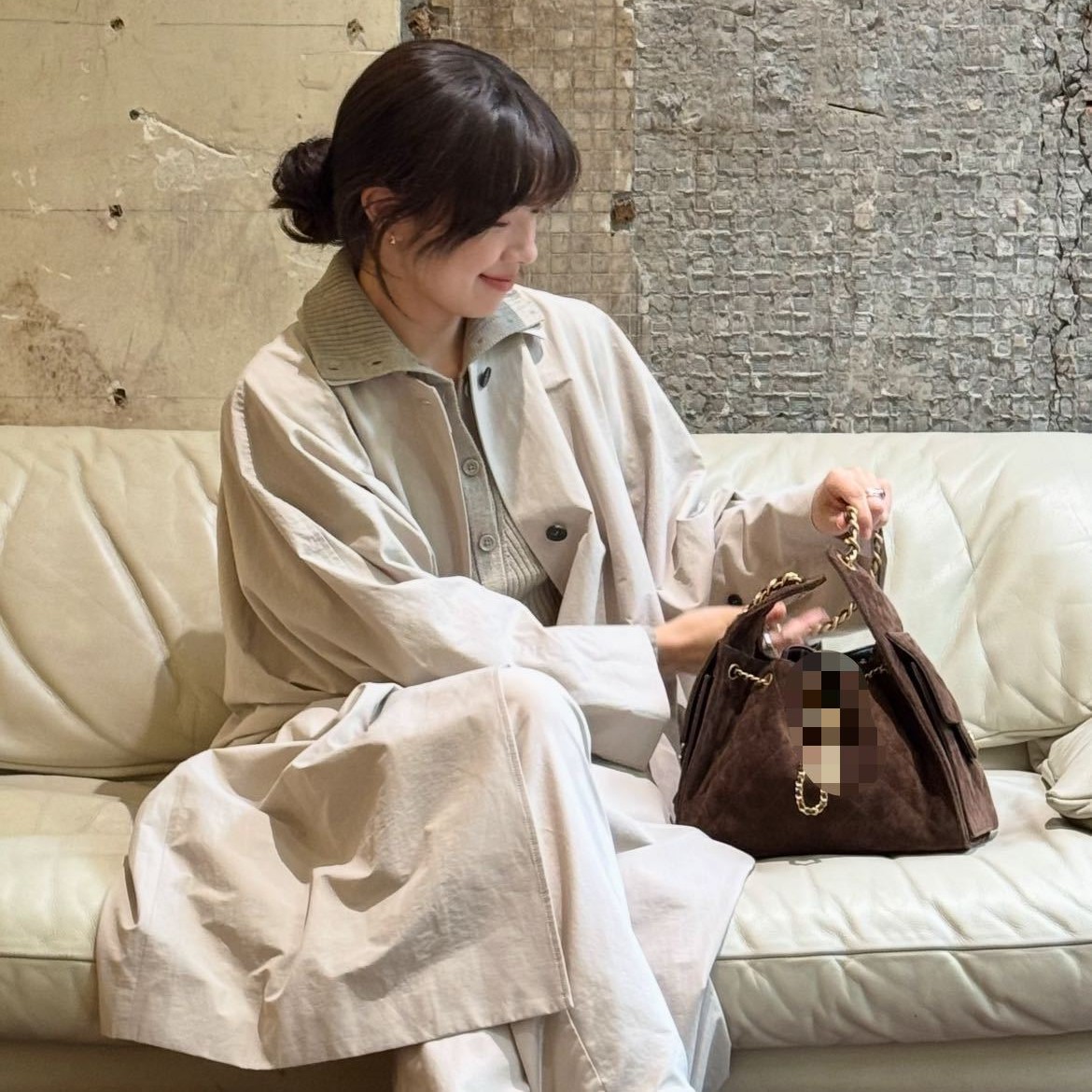 2025 New Matte Drawstring Bucket Bag Retro Suede Hobo Underarm Bag Shoulder Handbag Hippie Bag For Women - Thumbnail 3
