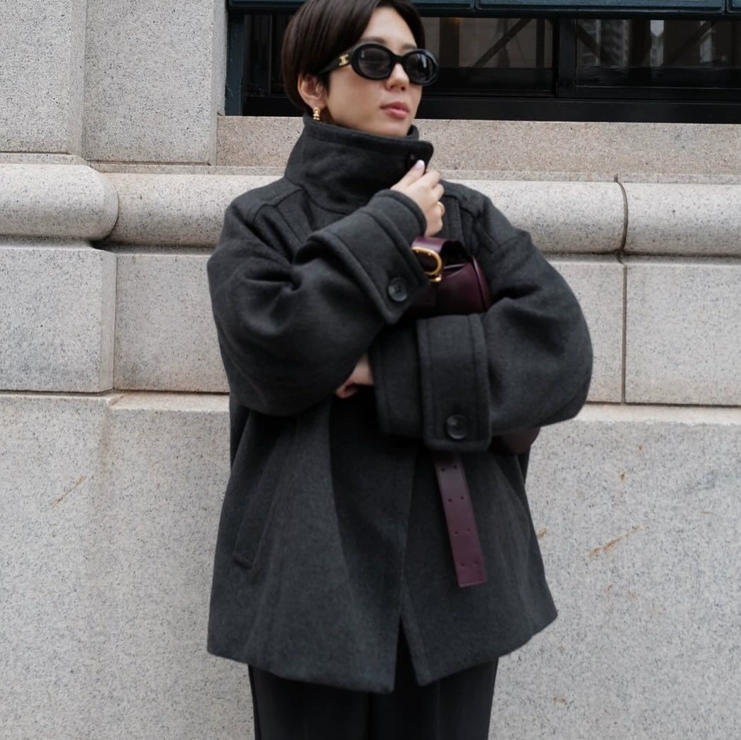 Сухой журавль рея осенний и зимний ретро модный воротник