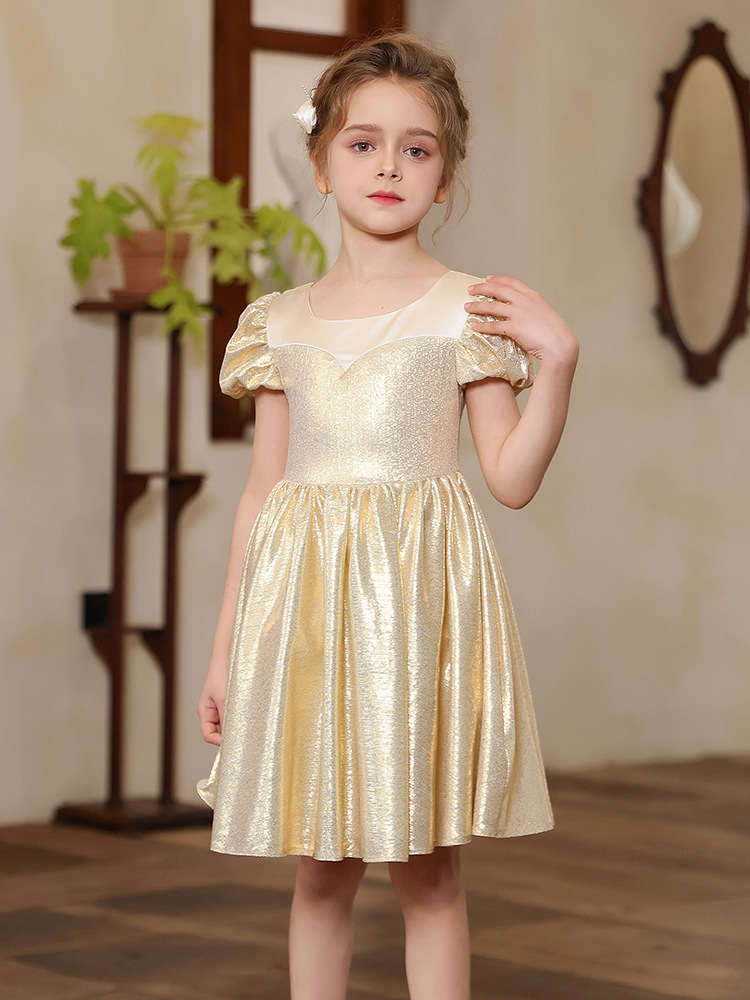 Vestido de niña, vestido de princesa de estilo occidental, niña, cumpleaños, niña, niña, niña de las flores, anfitrión de la boda, vestido de interpretación de piano, vestido