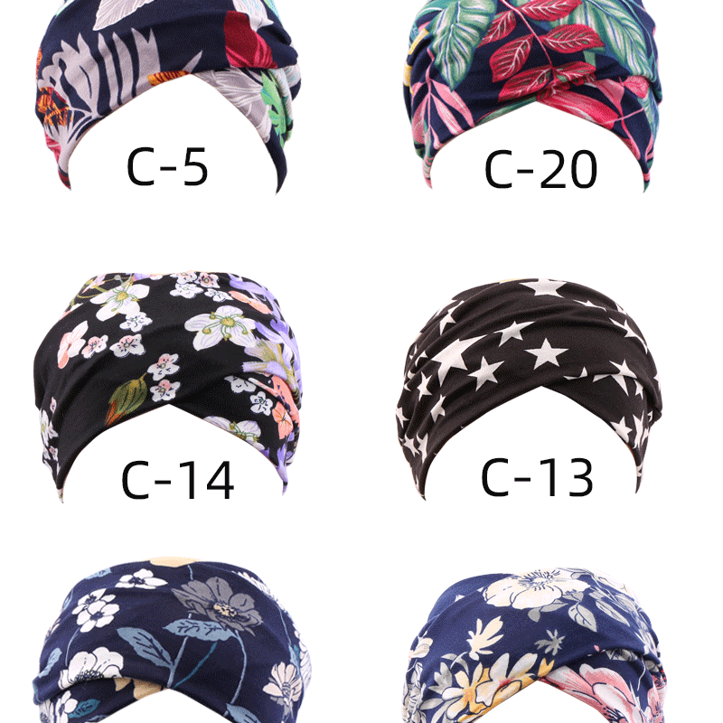 Fashion Flower Cloth Printing Hair Band 1 Piece display picture 2