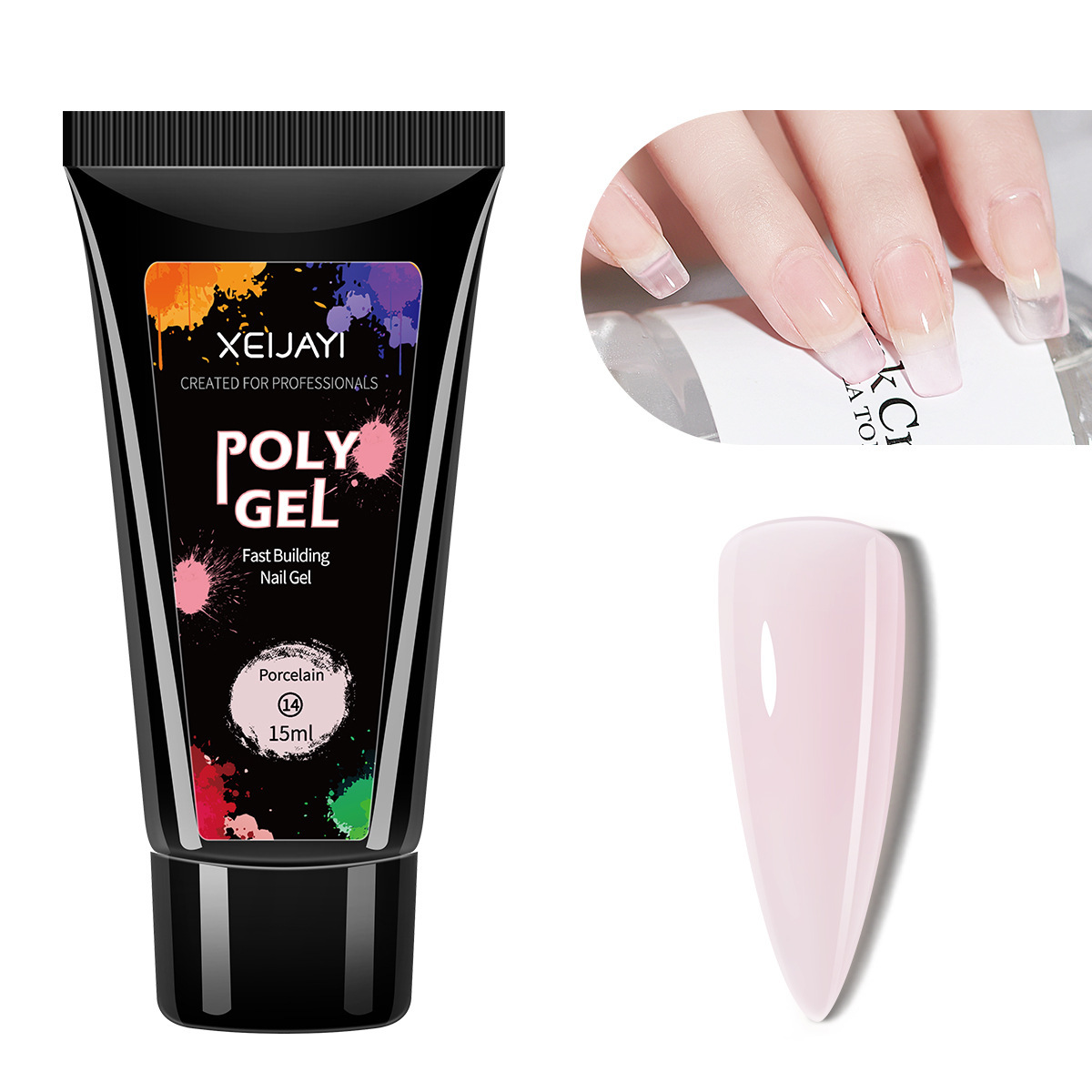 Extensión de cristal pegamento de fototerapia de uñas pegamento 15ml pegajoso diamante UV extensión rápida sin bandeja de papel fábrica al por mayor