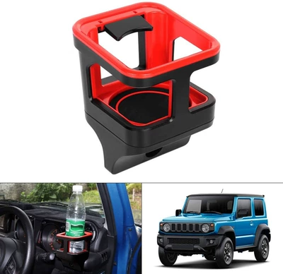 Suitable for 2018+Jb74Jb64 Suzuki Jimny Jimny Modified Accessories Air Outlet Water Cup Holder Car (Car cup holder/beverage holder) - red-black