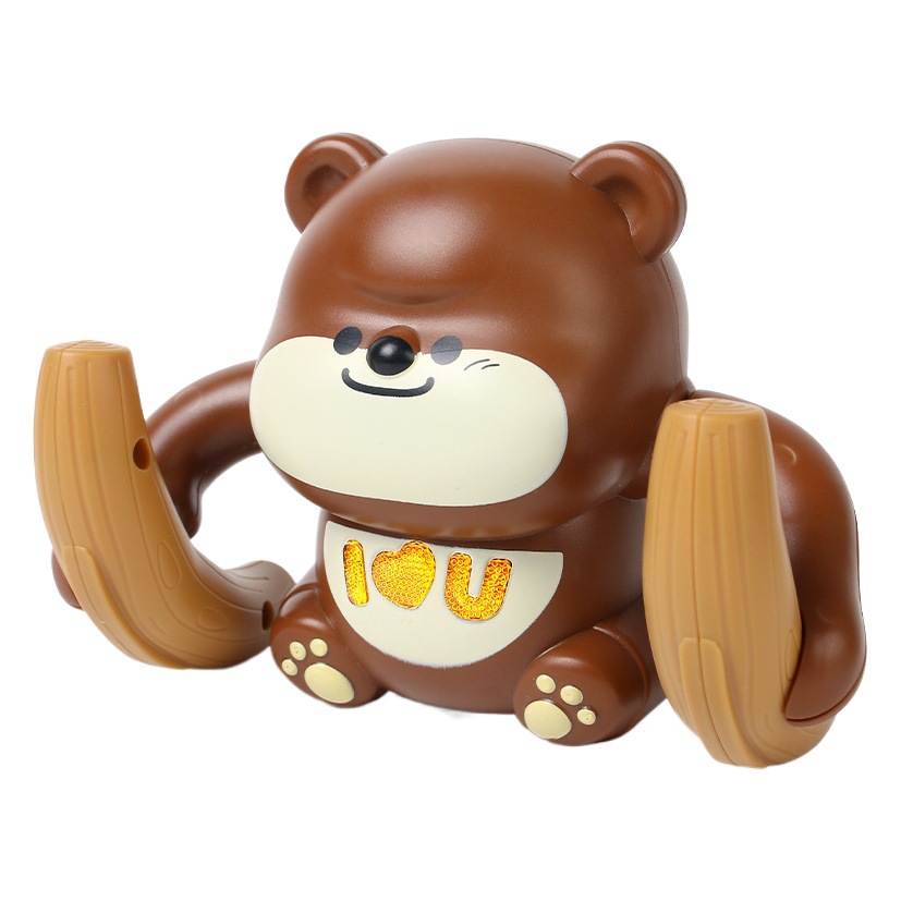 Electric Flip Monkey with Bear Sound, Sensor-Controlled Cartoon Rolling Banana Monkey Children's Toy, Street Vendor Supply, Voice-Activated Interactive