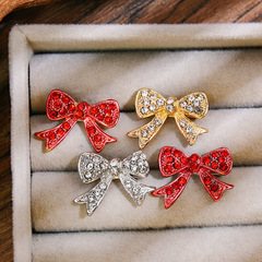 蝴蝶結胸針女高級感小眾批發高檔別針優雅固定衣服西裝水鑽飾品