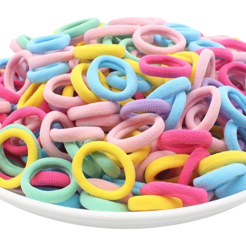 Donas de Tela Elástica para Cabello Infantil 100 Piezas de Poliéster