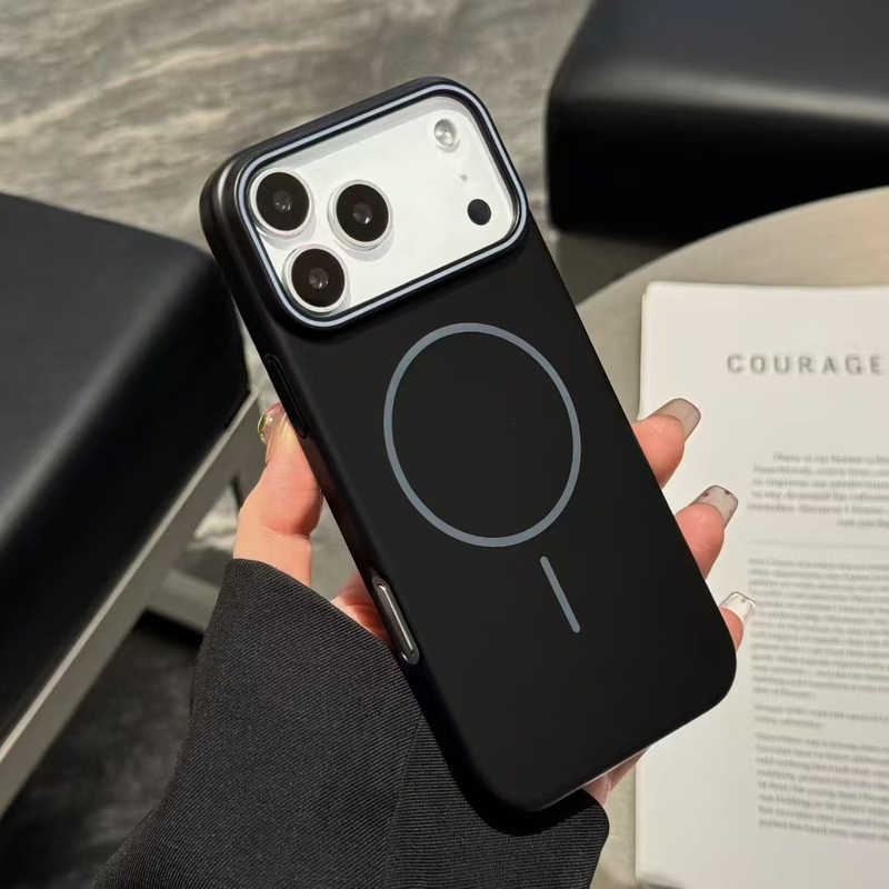 跨境iPhone17PROMAX柔润肤感磁吸手机壳适用苹果16简约PC保护套15|undefined