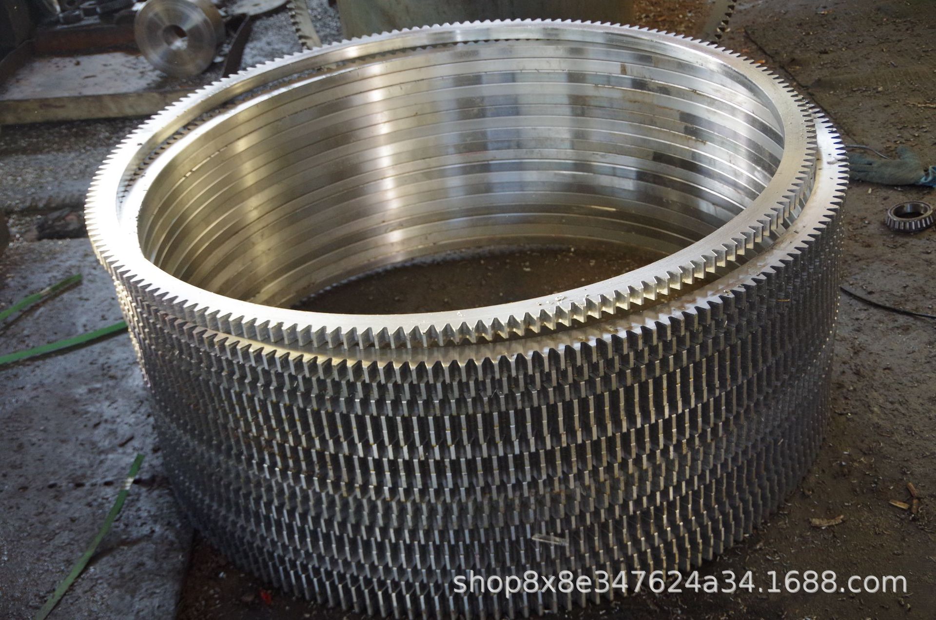Customized large gear ring rotary kiln dryer, mining engineering machinery, large non-standard internal and external gear ring processing