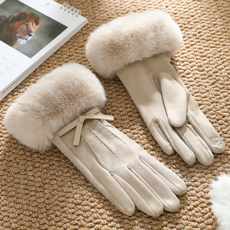 Guantes Térmicos de Felpa para Mujer de Poliéster Antideslizante, Pantalla táctil, Térmico para Ciclismo y Uso Exterior image 82