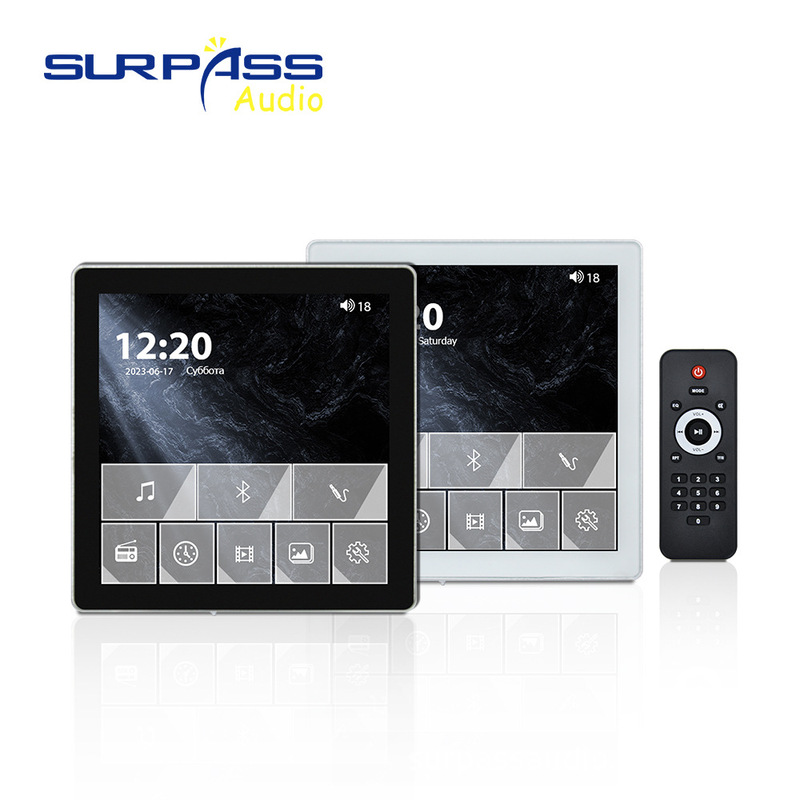 Four-inch HD touch screen 86 box embedded background music player Bluetooth 5.0 controller panel 4 channels Four-inch HD touch screen 86 box embedded background music player Bluetooth 5.0 controller panel 4 channels