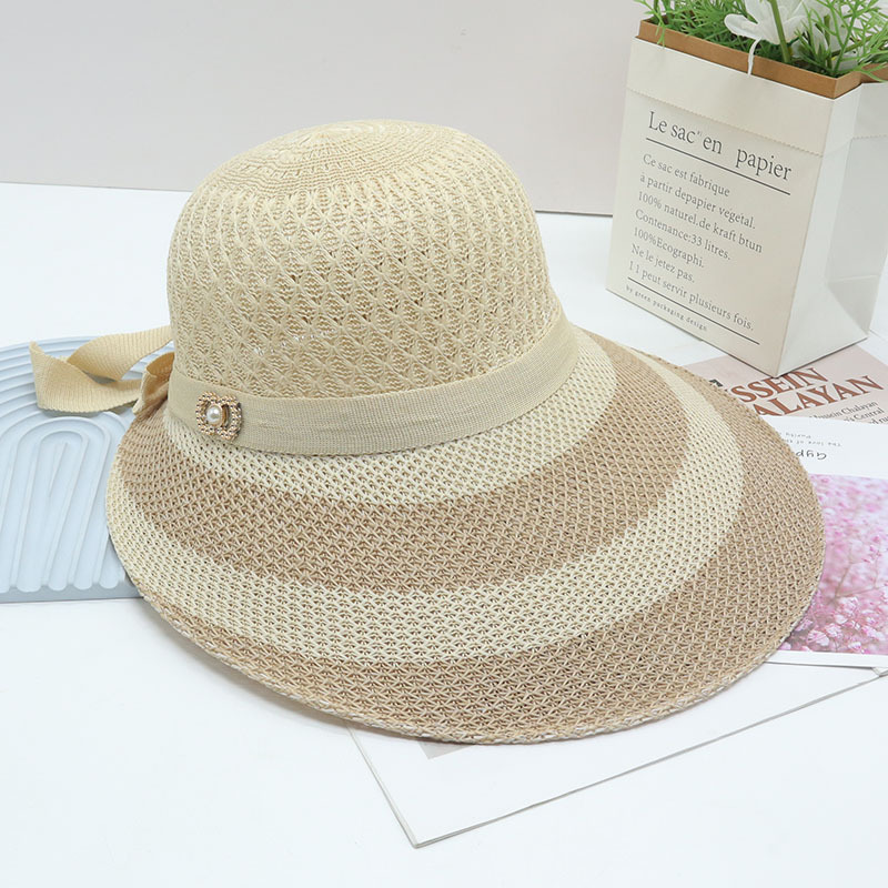 Sombrero de paja para mujer, UV, playa