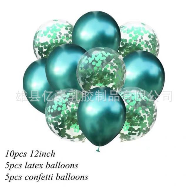 Transfronterizo 12 pulgadas transparente lentejuelas globos de metal combinación fiesta decoración de cumpleaños rojo en línea engrosado lentejuelas globos