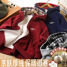 青岛童装25秋冬新款儿童韩版连帽拉链中大童宽松开衫男童加绒外套