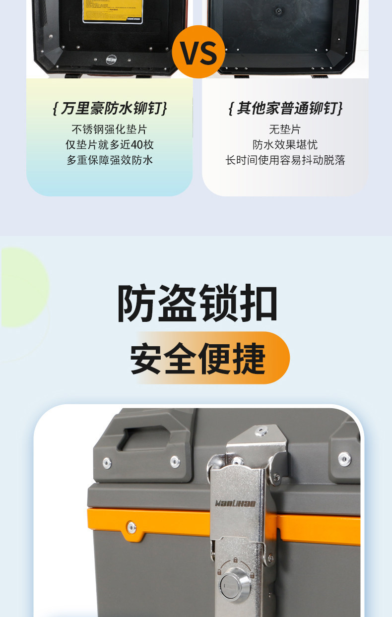 Compatible with Ninebot Fz110/F90M/Fzmix electric scooter rear trunk, non-aluminum alloy storage scooter trunk