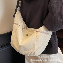 休闲大包包女2025新款时尚布包单肩包大容量托特包上课通勤斜挎包