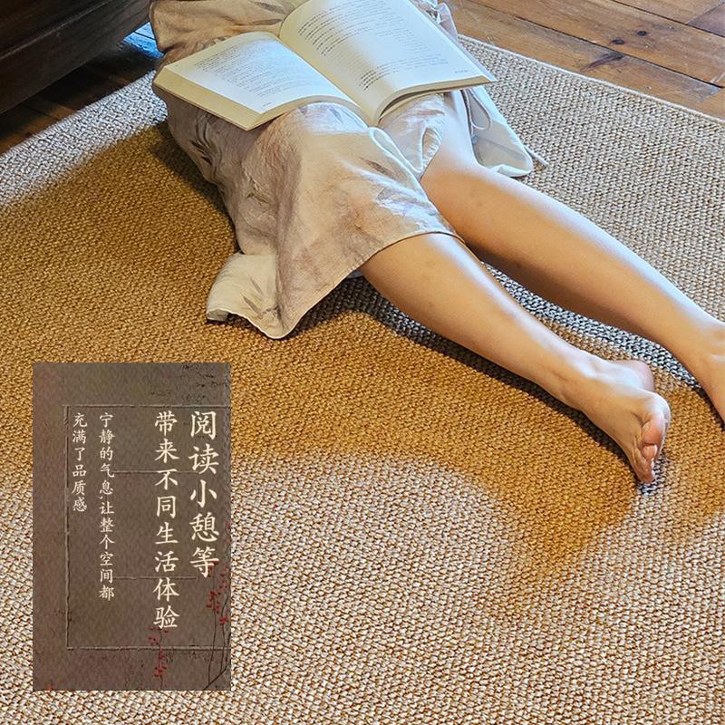 模造サイザル麻ティールームカーペットパイナップルサークリビングルームコーヒーテーブルティーテーブルフロアマット中国風ホテルマット写真スタジオ写真商業|undefined